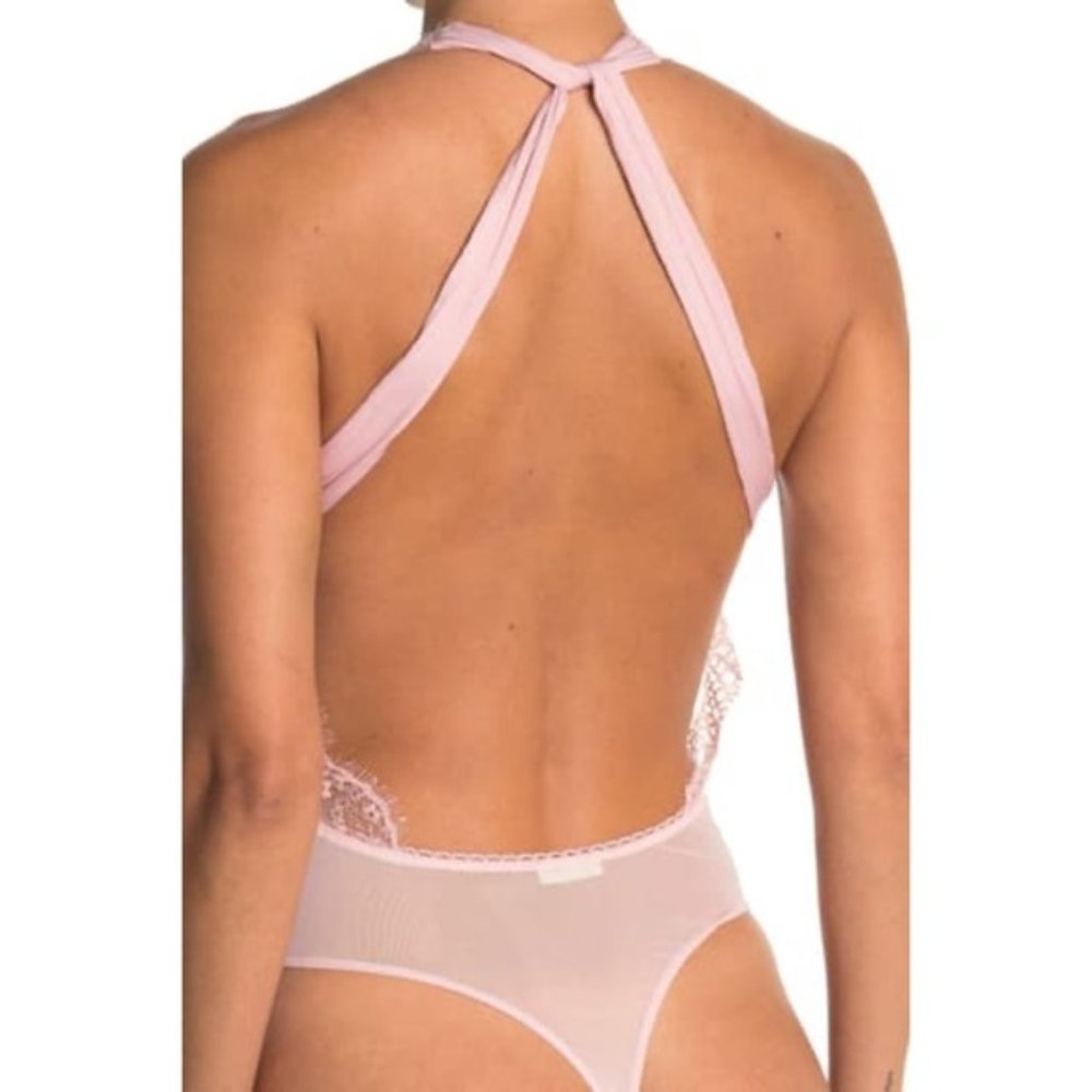 Free People Showoff Lace Bodysuit In Ballet Combo - Picture 2 of 6